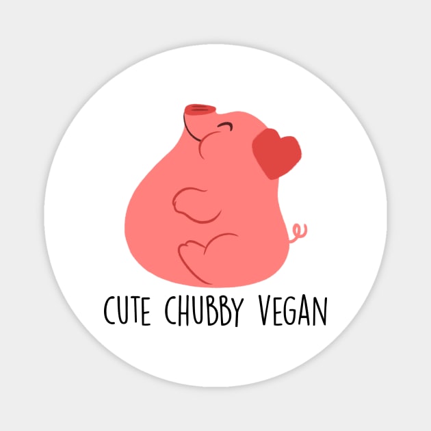 Cute Chubby Vegan - Light Magnet by cutevegan